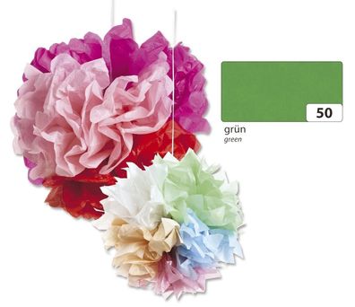 Folia 91050 Blumenseide - 50 x 70 cm, 5 Bogen, grün