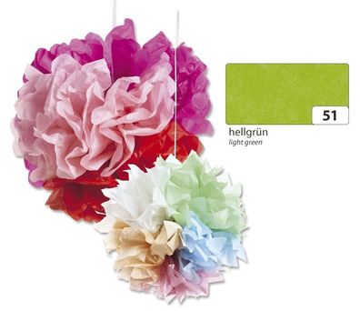 Folia 91051 Blumenseide - 50 x 70 cm, 5 Bogen, hellgrün