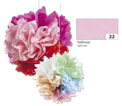 Folia 91022 Blumenseide - 50 x 70 cm, 5 Bogen, hellrosa