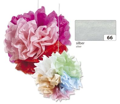 Folia 91066 Blumenseide - 50 x 70 cm, 5 Bogen, silber