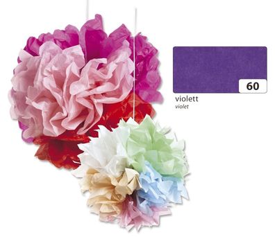Folia 91060 Blumenseide - 50 x 70 cm, 5 Bogen, violett
