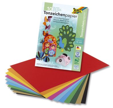 Folia 603 Tonpapierblock A3 10 Farben sortiert 10 Blatt(S)