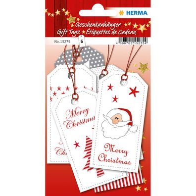 HERMA 15275 Weihnachts-Geschenkanhänger "Xmas"