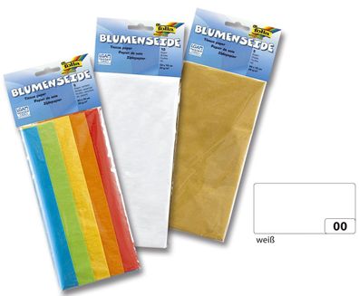Folia 90000 Blumenseide - 50 x 70 cm, 26 Bogen, weiß