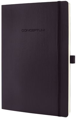 SIGEL CO311 Notizbuch Conceptum - ca. A4, liniert, 194 Seiten, schwarz, Softcover