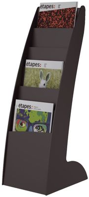 Paperflow 289.01 Prospektständer Courbo SLIM - 6 Fächer, schwarz
