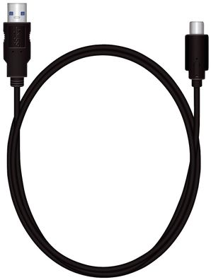 MediaRange MRCS160 Ladekabel USB 3.0 Typ C - 1,2 m, schwarz
