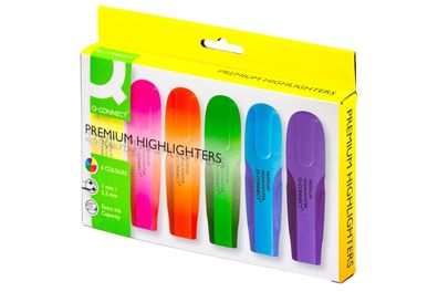 Q-Connect® KF16042 Textmarker Premium - ca. 2 - 5 mm, 6-er Pack