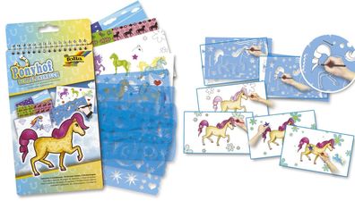 Folia 41101 Schablonenbuch "Ponyhof" - 14,2 x 24 cm