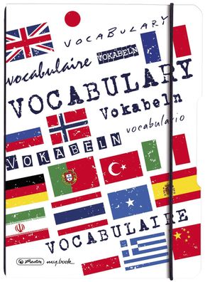 Herlitz 11415619 Notizheft flex - A5, PP, 40 Blatt, LIN 53 Vokabeln