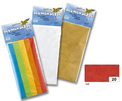 Folia 90020 Blumenseide - 50 x 70 cm, 26 Bogen, rot