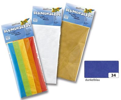 Folia 90034 Blumenseide - 50 x 70 cm, 26 Bogen, dunkelblau