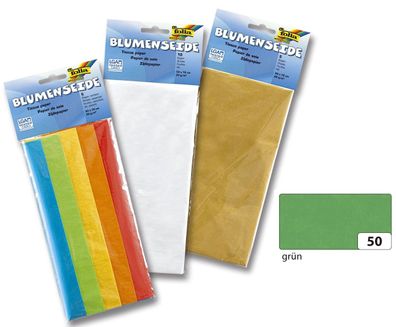Folia 90050 Blumenseide - 50 x 70 cm, 26 Bogen, grün