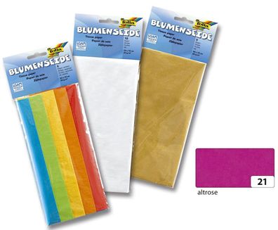 Folia 90021 Blumenseide - 50 x 70 cm, 26 Bogen, altrosa