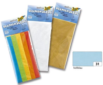 Folia 90031 Blumenseide - 50 x 70 cm, 26 Bogen, hellblau
