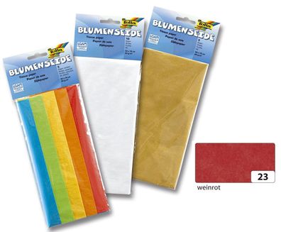 Folia 90023 Blumenseide - 50 x 70 cm, 26 Bogen, weinrot