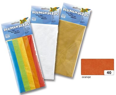 Folia 90040 Blumenseide - 50 x 70 cm, 26 Bogen, orange