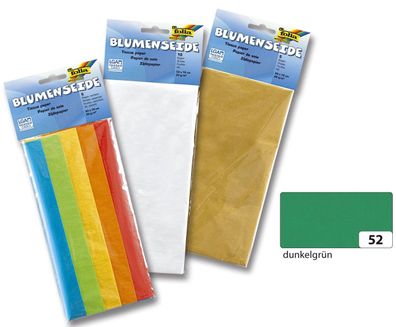 Folia 90052 Blumenseide - 50 x 70 cm, 26 Bogen, dunkelgrün