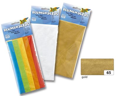 Folia 90065 Blumenseide - 50 x 70 cm, 26 Bogen, gold