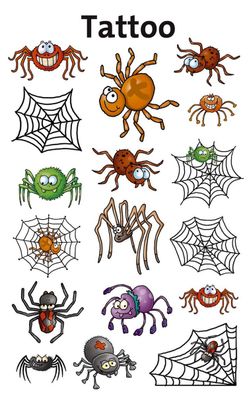 AVERY Zweckform 56693 Avery Zweckform® Z-Design 56693, Kinder Tattoos, Spinnen, 1 Bog