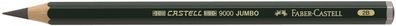 Faber-Castell 119302 Bleistift Castell® 9000 Jumbo - 2B, dunkelgrün