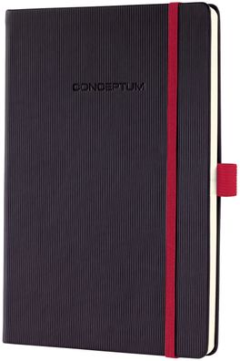 SIGEL CO662 Notizbuch Conceptum Red Edition - ca. A5, kariert, schwarz