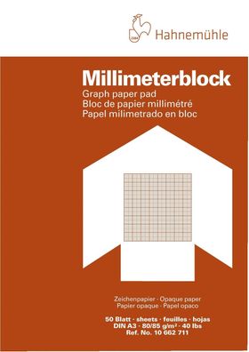 Hahnemühle 10662711 Millimeter - Block 50 Blatt, A3, 80 g/qm