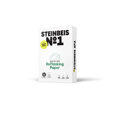 Steinbeis K1206666080B No. 1 - Classic White - Recyclingpapier, A3, 80g, weiß, 500 Bl