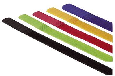MediaRange MRCS302 Klett-Kabelbinder-Streifen - 16 x 215 mm, 5 Stück sortiert
