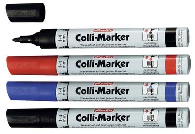 Herlitz 8665994 5x Permanentmarker Colli Colli-Marker Permanentmarker farbsortiert 1,