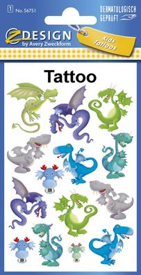 AVERY Zweckform 56751 Tattoo Drachen bunt