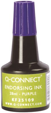 Q-Connect® KF25109 Stempelfarbe - ohne Öl, 28 ml, violett