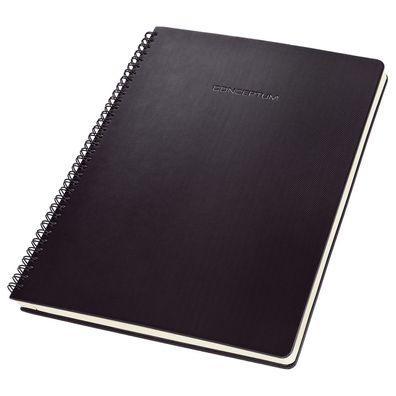 SIGEL CO821 Collegeblock Conceptum - ca. A4, liniert, 80 Blatt, schwarz