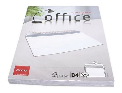Elco 74482.12 Versandtasche Office - B4, hochweiß, hk, m. ID, oF, 80 g/qm, 25 Stück