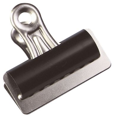 Q-Connect® KF01291 Briefklemmer - 75 mm, Klemmvolumen 20 mm, schwarz, 10 Stück