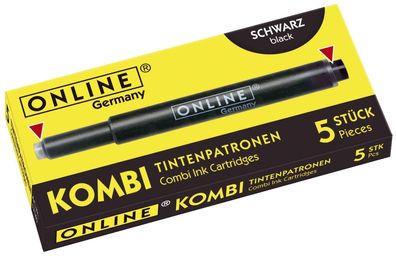 ONLINE® 17306/12 Tintenkombipatrone 5 Stück schwarz