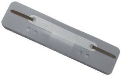 Q-Connect® 2012500910 Heftstreifen Kunststoff, kurz - Deckleiste aus Kunststoff, grau