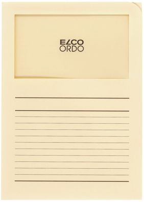 Elco 29489.41 Sichtmappen Ordo classico - hellchamois, 120g, 100 Stück, Sichtfenster