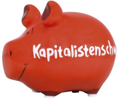 KCG 100566 Spardose Schwein "Kapitalistenschwein" - Keramik, klein
