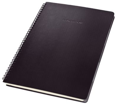 SIGEL CO840 Collegeblock Conceptum - ca. A4, kariert, 80 Blatt, mit Register, schwarz