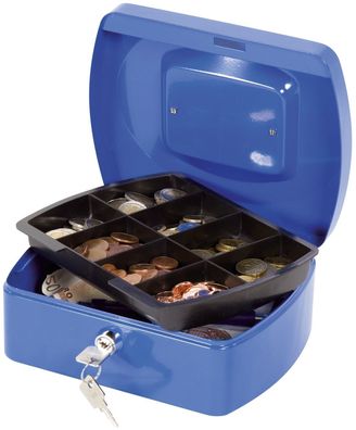 Q-Connect® KF02623 Geldkassette - 205 x 160 x 85 mm, blau