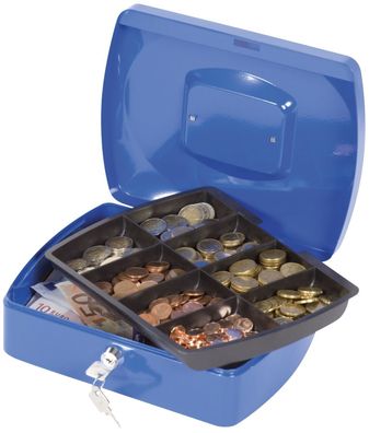 Q-Connect® KF02624 Geldkassette - 255 x 200 x 85 mm, blau