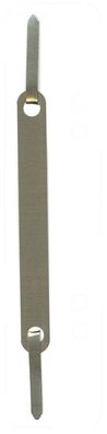 Q-Connect® 1012500010 Heftstreifen Kunststoff, kurz - Deckleiste aus Metall, weiß, 25