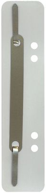 Q-Connect® 1012500910 Heftstreifen Kunststoff, kurz - Deckleiste aus Metall, grau, 25