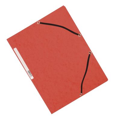 Q-Connect® KF02165 Eckspanner - Karton A4 mit Gummizug rot