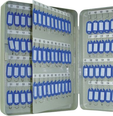 Q-Connect® KF04275 Schlüsselschrank Pearl grey - 140 Haken, Zylinderschloss