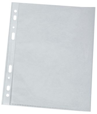 Q-Connect® KF14843 Prospekthüllen mit Lochrandverstärkung - oben offen, glasklar, 0,0