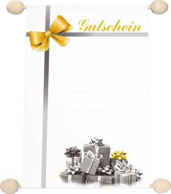 RNK Verlag 2874 Gutschein Idee & Stil "Gutschein" neutral mit Schleife, DIN A5