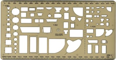 KOH-I-NOOR 749270 Schablone Sanitärtechnik