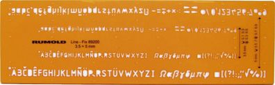 Rumold 89200 Schriftschablone - Schrifthöhe 0,35 mm und 0,5 mm